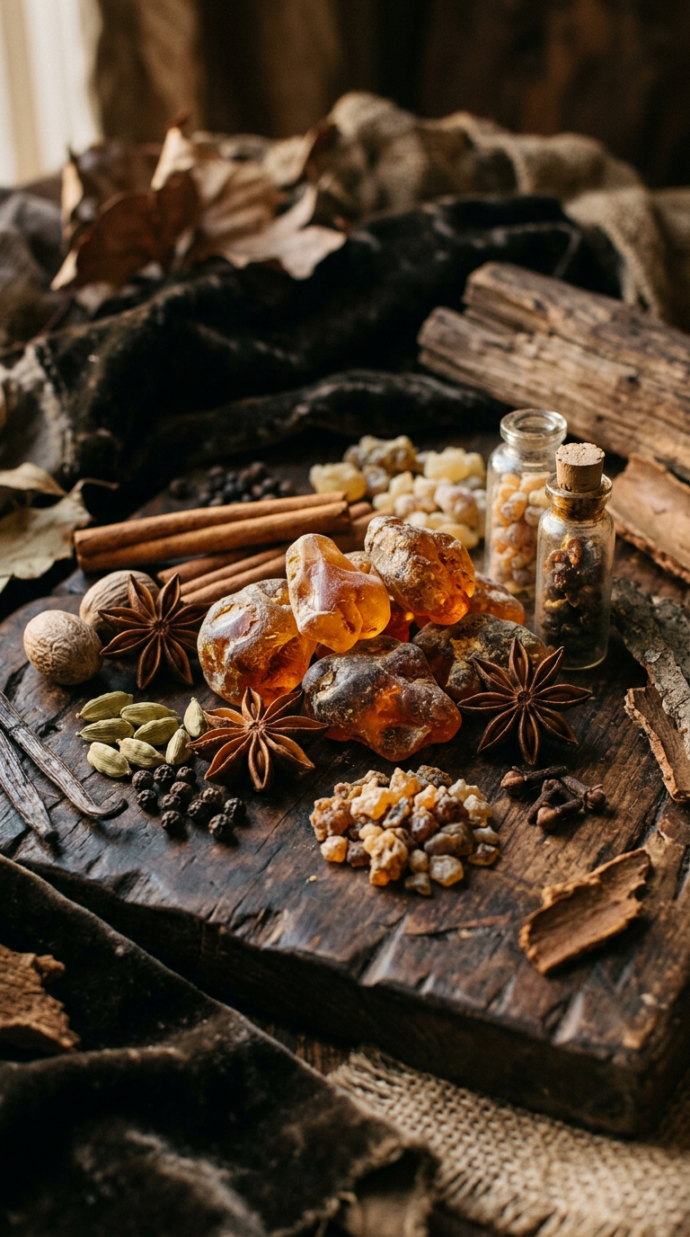 jasmine buds and dried tea leaves on pale marble