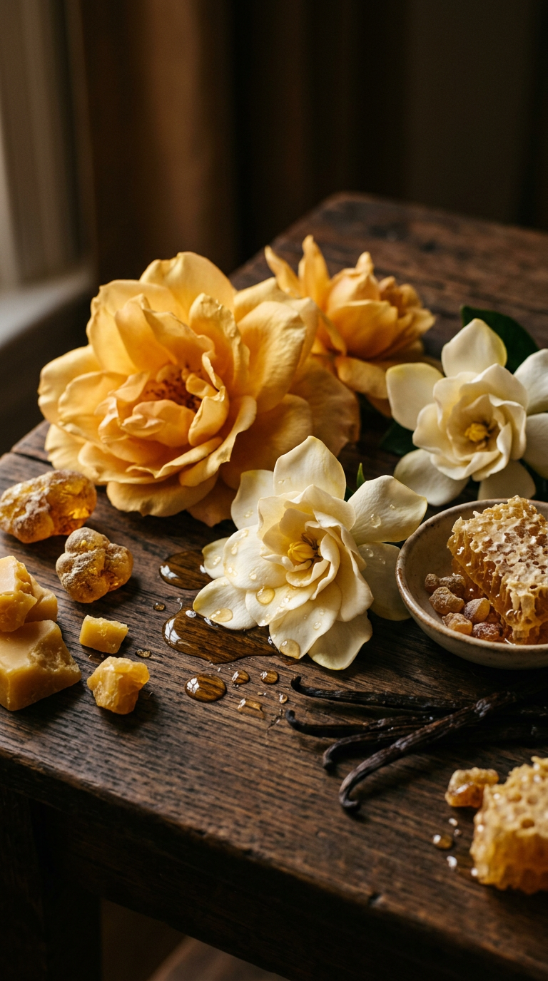 jasmine buds and dried tea leaves on pale marble