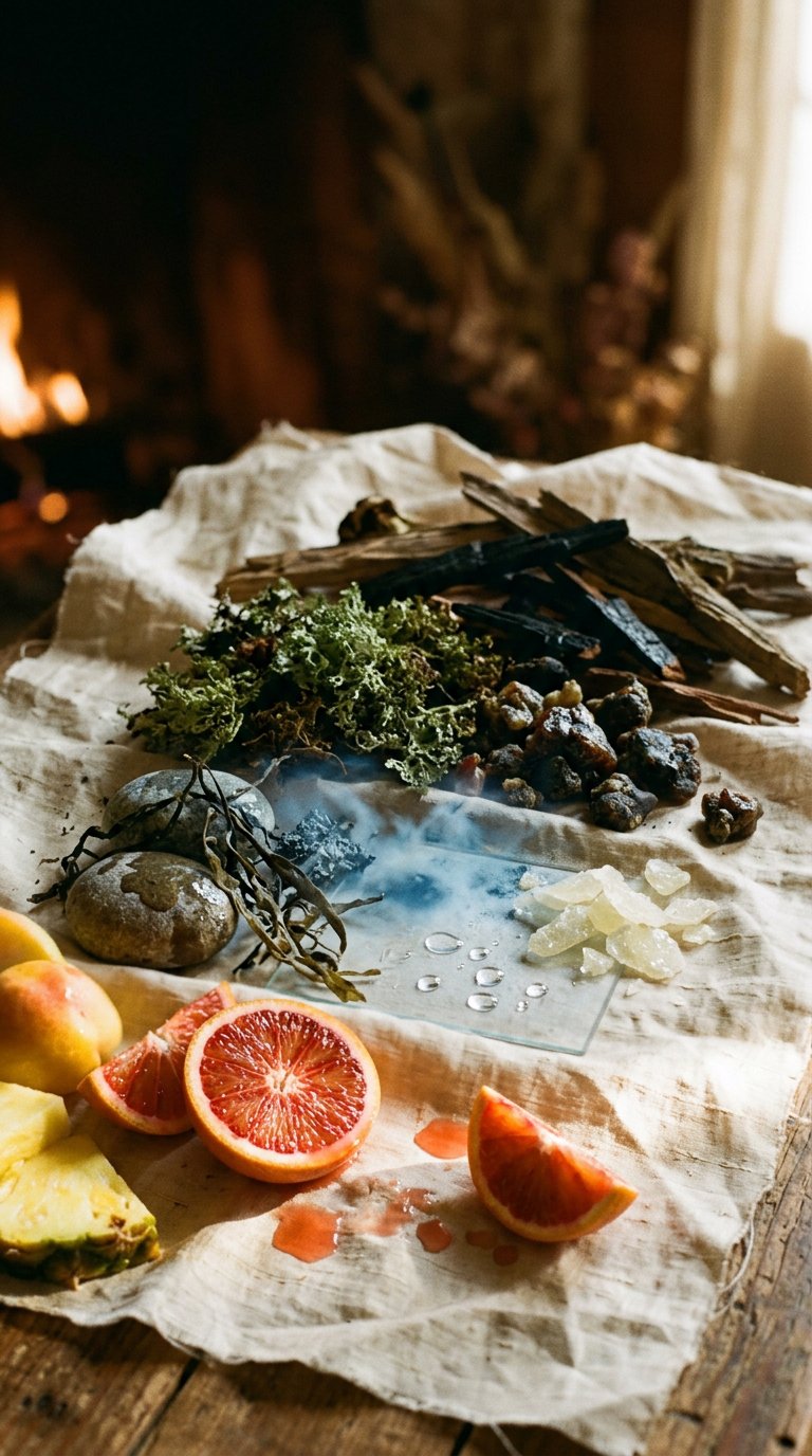 sea salt, grapefruit peel and wet pebbles
